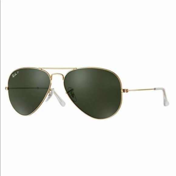 New Rayban Aviator Polarized 3025 Gold/Green assorted sizes - Picture 2 of 4
